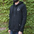 Zip Hoodie, Adult Xlarge, Black, 'Vintage' | AUM0448XL