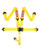 SFI 16.1 Latch & Link 5-Point Racing Harness Set, Yellow | 0RQ711031RQP
