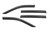 Low Profile Ventvisor Deflector, Smoke with Chrome Trim, Outside Mount, Set of 4 | 98H2884056
