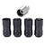 Black Cone Seat Wheel Lock Set (M14 x 1.5 Thread Size) - Set of 4 Locks and 1 Key | 46224220