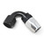 10AN ProClassic Swivel 120 Degree Tight 15/16" Radius Hose End, Black/Silver | RUS613423