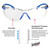 Solus 1000-Series Safety Glasses, Black/Blue, Clear Scotchgard Anti-Fog Lens | MMMS1101SGAF