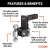 StowPro Adjustable Ball Mount, 5" Drop, 2" Shank | CRT45961