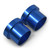 3AN To 3/16" Tube Sleeve Adapter Fitting With Blue Finish - 6 Pack | RUS660630