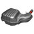 Quiet-Flow Direct Fit Exhaust Muffler Assembly 2.375" Inlet (ID) 2.9" Outlet (OD) | WEX52347