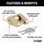 Coupler Lock (1/4" Pin, 3/4" Latch Span, Padlock, Brass-Plated) | CRT23022