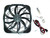 Mach One Series Fan; 16 in. Dia.; 16 in. Width x 17 in. Height; Curved Blade; Puller; 225W; 2160cfm; 17.7 Amp Draw; Black; Incl. Harness PN[MFA100]; | MARMM12KC
