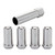 Chrome Tuner Style Cone Seat Wheel Lock Set (1/2-20 Thread Size) - Set of 4 Locks and 1 Key | 46225240
