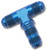 8AN Flare Bulkhead Tee Adapter Fitting With Blue Finish | RUS661330