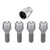 Chrome Bolt Style Cone Seat Wheel Lock Set (M12 x 1.5) - Set of 4 Locks and 1 Key | 46227179