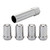 Chrome Tuner Style Cone Seat Wheel Lock Set (M12 x 1.5 Thread Size) - Set of 4 Locks and 1 Key | 46225257