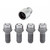 Chrome Bolt Style Radius Seat Lock Bolt Set (M14 x 1.5 Thread Size) - Set of 4 Locks and 1 Key | 46228174