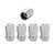 Chrome Cone Seat Wheel Lock Set (1/2-20 RH-LH Thread Size) - Set of 4 Locks and 1 Key | 46224131