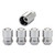 Chrome Cone Seat Wheel Lock Set (1/2-20 Thread Size) - Set of 4 Locks and 1 Key | 46224193