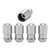 Chrome Cone Seat Wheel Lock Set (1/2-20 Thread Size) - Set of 4; Set of 4 Locks and 1 Key | 46224198