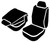 TR40 Series - Wrangler Saddleblanket Custom Fit Front Seat Cover - Solid Gray | 947TRS49-35 GRAY
