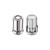 Chrome SplineDrive 4 Lug Wheel Installation Kit (M12 x 1.5 Thread Size); Set of 12 Lug Nuts, 1 Installation Tool, 4 Wheel Locks, 1 key, & Key Storage Pouch | 46265457