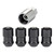 Black Cone Seat Wheel Lock Set (1/2-20 Thread Size) - Set of 4 Locks and 1 Key | 46224038