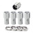 Chrome Long Shank Wheel Lock Set (1/2-20 Thread Size) - Set of 4 Locks, 4 Washers and 1 Key | 46222140
