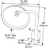 10½" Convex Cross-Over Mirrors, Mirror Assembly, White | GRO28491