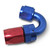 6AN ProClassic Swivel 150 Degree Tight 9/16" Radius Hose End, Red/Blue Finish | RUS613450