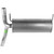 Quiet-Flow SS Direct Fit Exhaust Muffler Assembly 2" Outlet (OD) | WEX50076