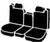 TR40 Series - Wrangler Saddleblanket Custom Fit Front Seat Cover - Solid Black | 947TRS48-16 BLACK