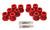 Leaf Spring Bushing Set, Red, Front/Rear, Incl. Complete Shackle Set, Performance Polyurethane | 3068.2106R