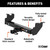 Class 2 Multi-Fit Trailer Hitch with 1-1/4" Receiver | CRT12923