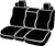 TR40 Series - Wrangler Saddleblanket Custom Fit Front Seat Cover - Solid Black | 947TRS47-17 BLACK