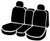 TR40 Series - Wrangler Saddleblanket Custom Fit Front Seat Cover - Solid Gray | 947TRS49-37 BLACK