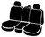 NP90 Series - Neoprne Custom Fit Front Seat Cover- Black/Gray Center Panel, with Super Grip fastening system for easy installation and waterproof neoprene face fabric. | 947NP98-36 GRAY