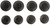 Universal Black Plastic Plug Button Assortment, 1/2, 3/8 In | DOR02411