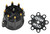 Distributor Cap, MSD Style, Black Chevy V8, HEI, Retainer | MSD84333