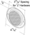 Aluminum Two-Hole Mounting Reflectors, Amber | GRO40233
