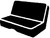 TR40 Series - Wrangler Saddleblanket Custom Fit Rear Seat Cover - Black | 947TR42-4 BLACK