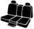 NP90 Series - Neoprene Custom Fit Front Seat Cover- Black/Gray Center Panel | 947NP99-40 GRAY