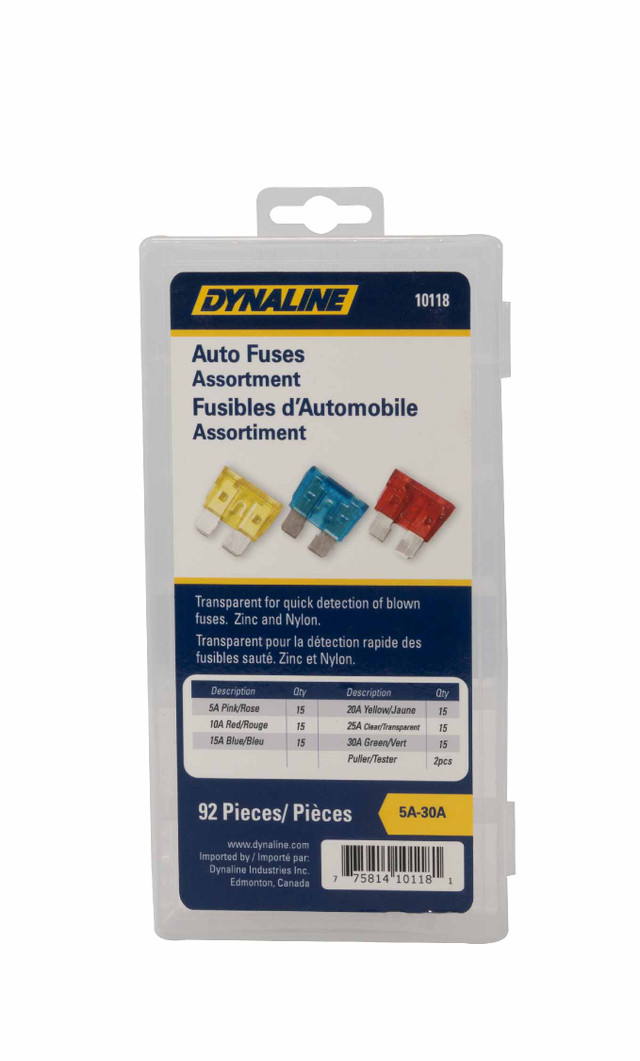 Dynaline 92PC Multi Size Fuse Assortment Dynaline 92PC Multi Size Fuse Assortment