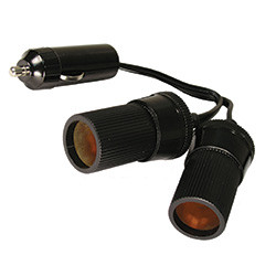 12 volt 2 pin plug to cigarette caravan adaptor 12V 24V Car Female Lighter Socket SAE Quick Release Disconnect Connector 14AWG 20A Extension Cable H2 Volt sockets with a blue glow when in use Powers CB Radios GPS Units Cell Phone chargers and more Cigarette Lighter 2 way Splitter