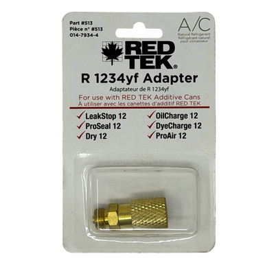 RED TEK Refrigerant 612YF Additive Can Adapter for use with