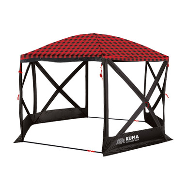 KUMA Super Bear Den Deluxe Gazebo - Red/Black