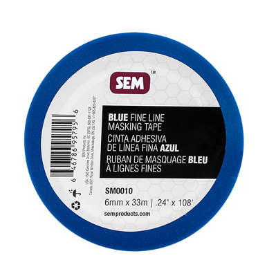 CarSystem Fine Line Masking Tape Blue – 6mm X 33m For Detailing & Paint Jobs