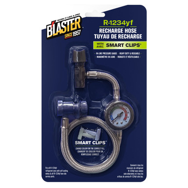 B'laster R-1234yf A/C Recharge Hose with Smart Clips