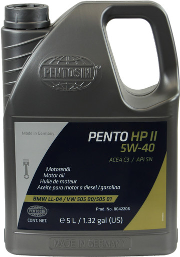 Pento Sepcification Pentosin Pento High Performance II 5W40 Synthetic Engine Oil