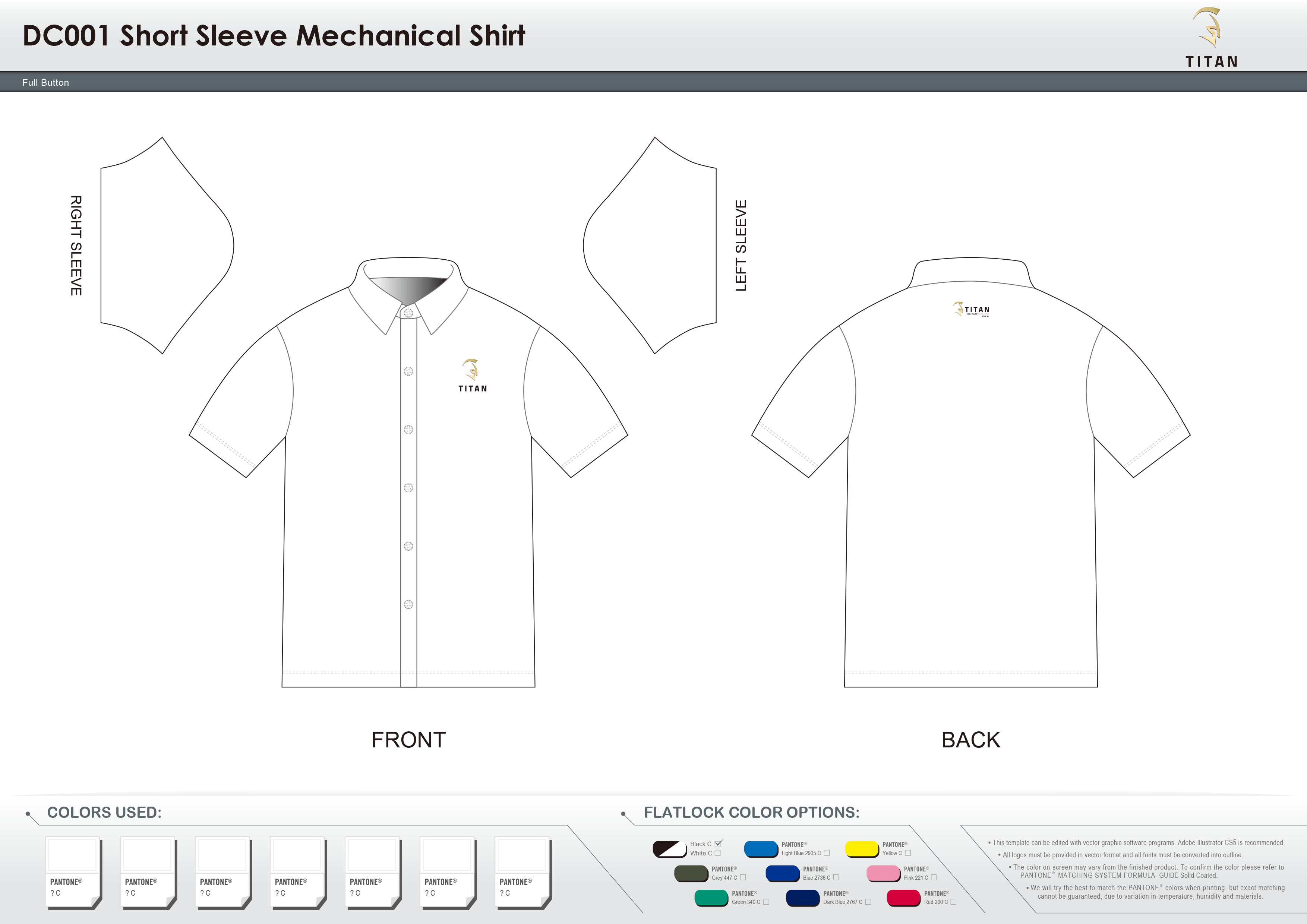 DC001 Short Sleeve Mechanical Shirt
