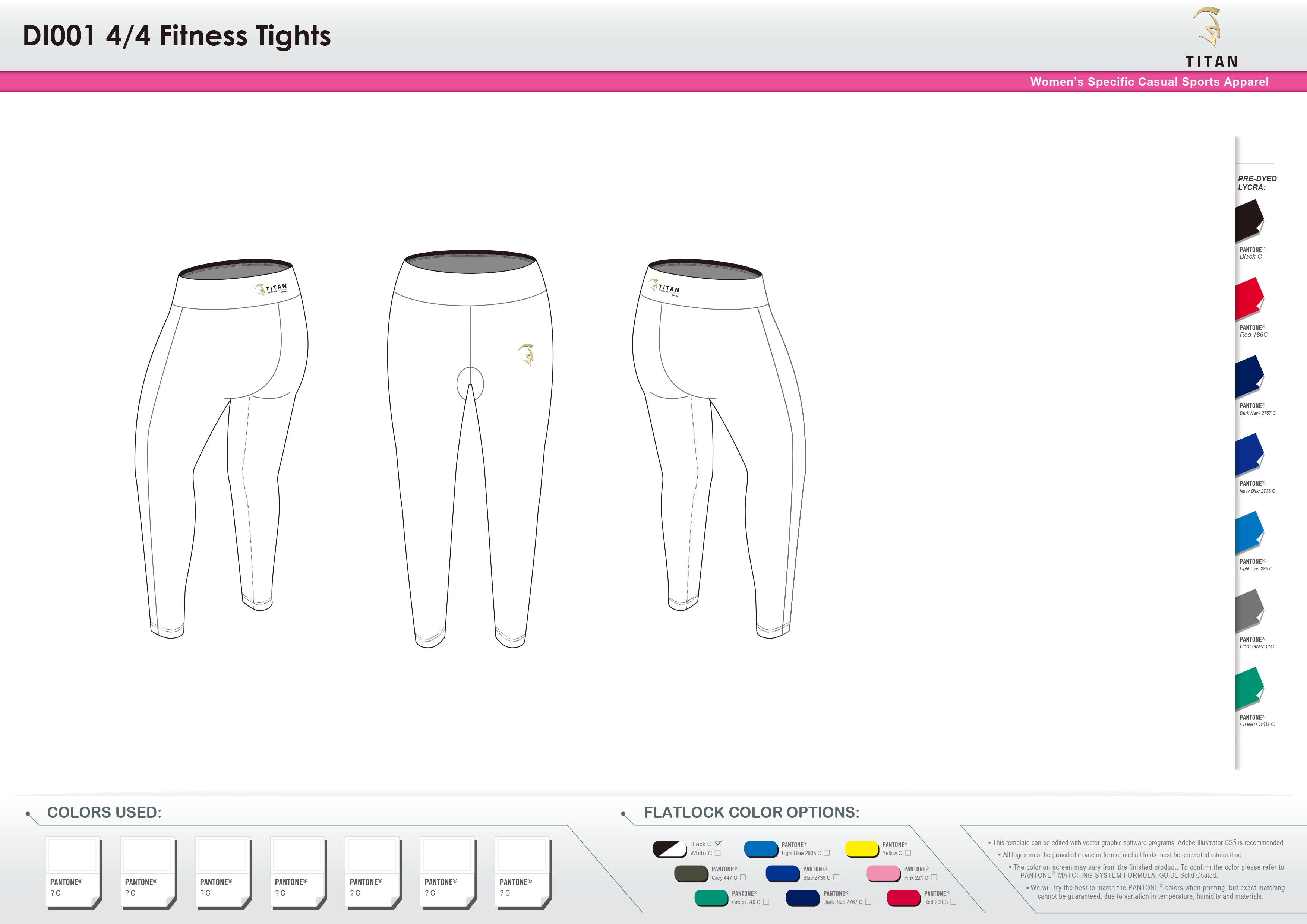 DI001 Women's 44 Fitness Tights