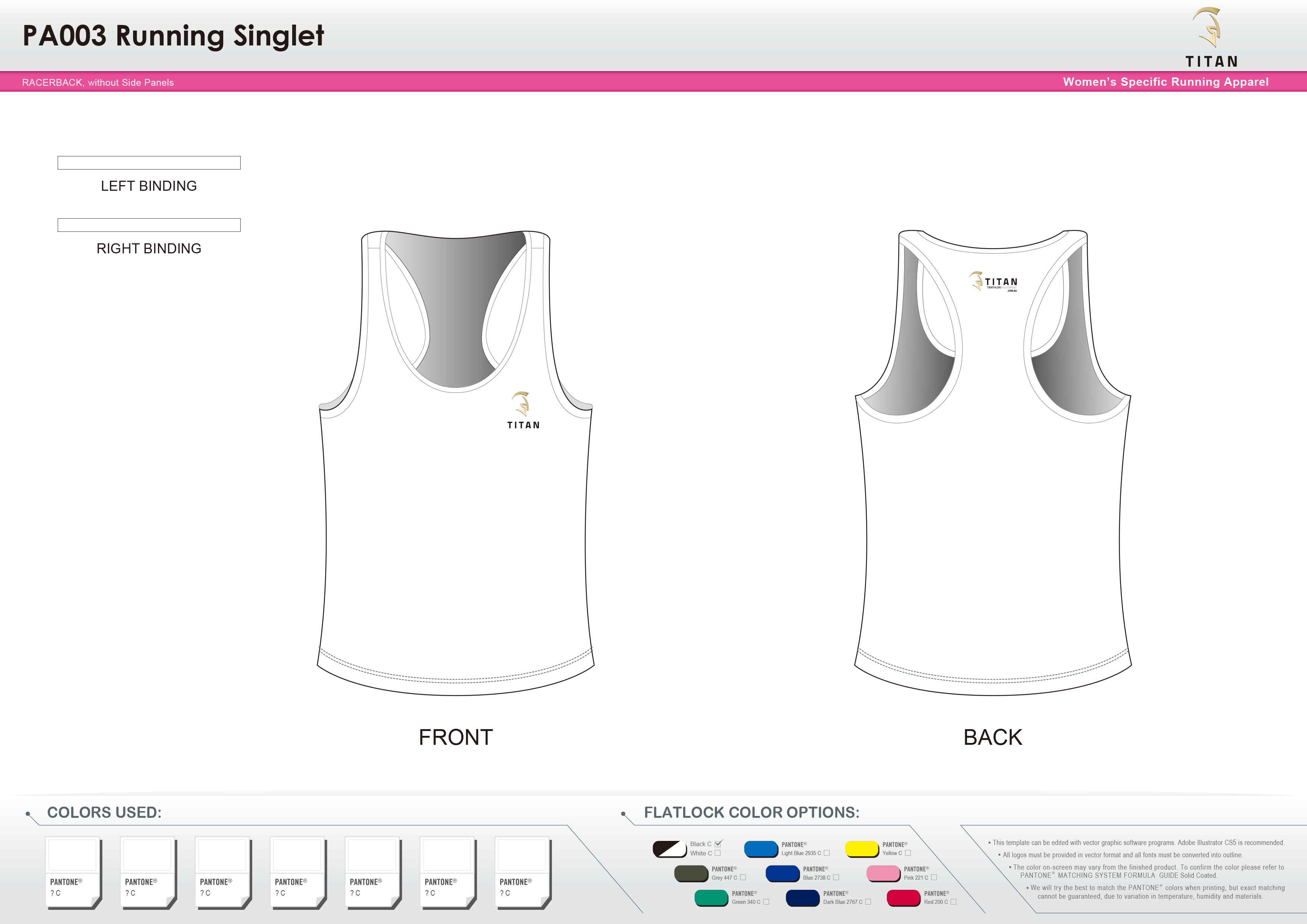 PA003 Women's Racerback Running Singlet