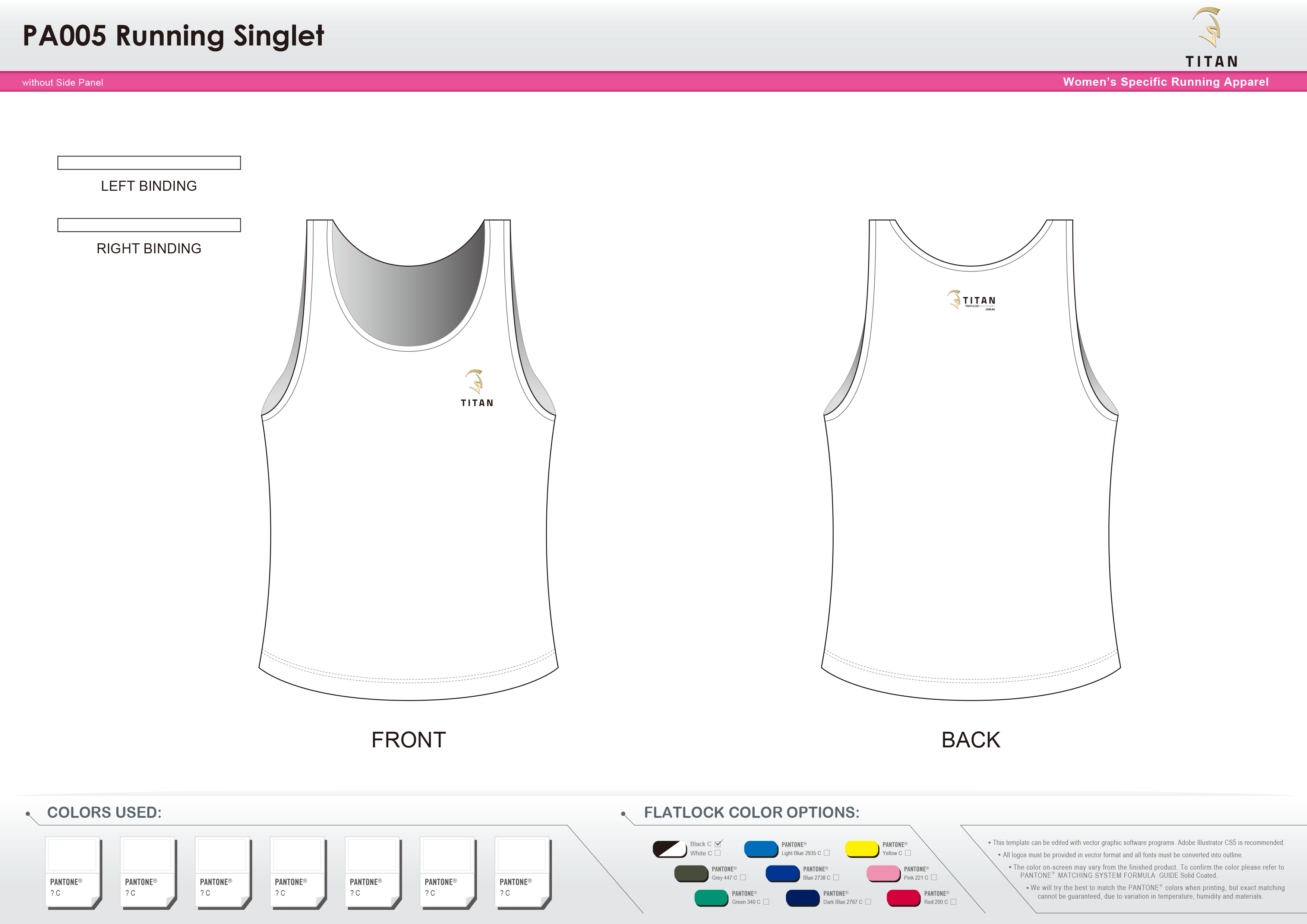 PA005 Women's Running Singlet