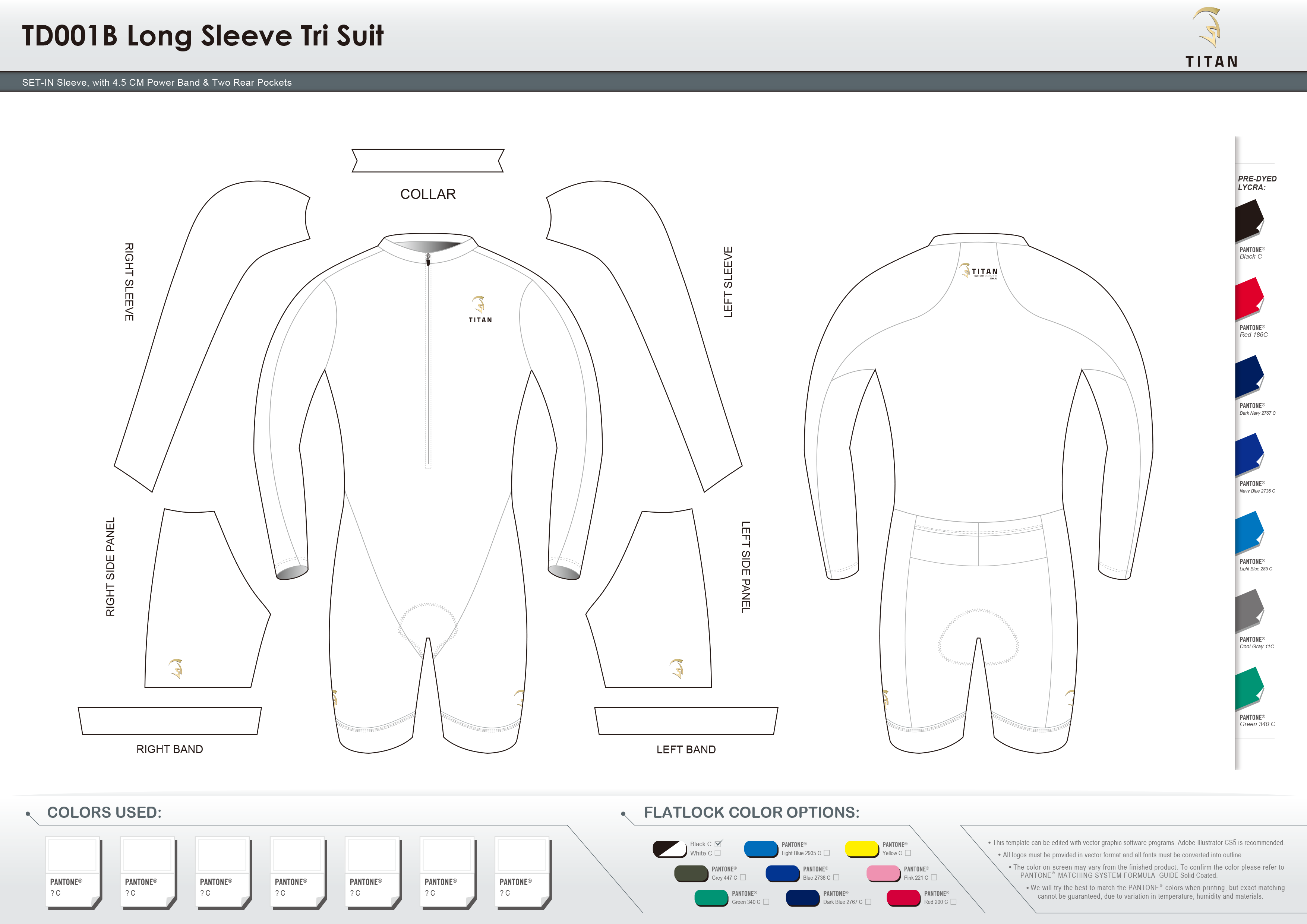 TD001B Men's Long Sleeve Tri Suit