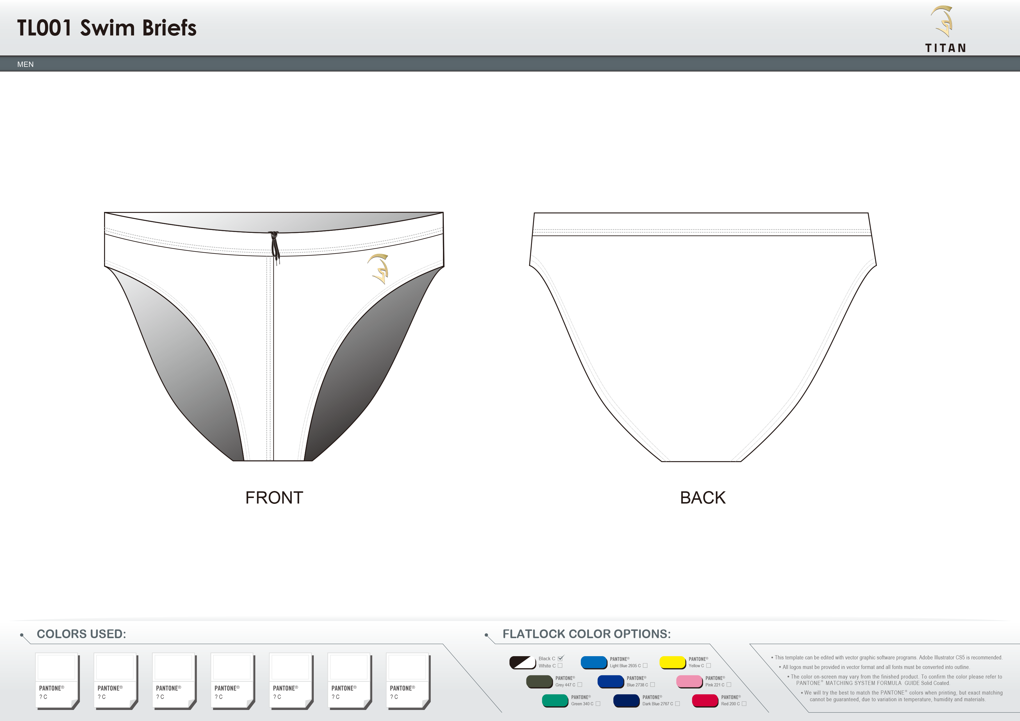TL001 Men's Swim Briefs